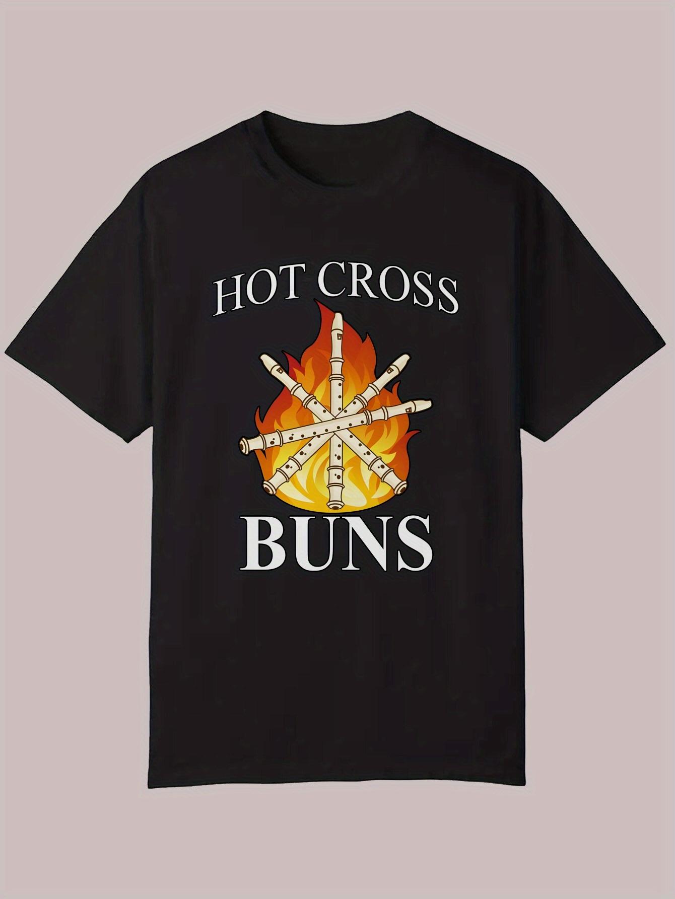 Casual Summer T-shirt - Black Polyester Round Neck with HOT CROSS BUNS Graphic Design XXXL
Casual Summer T-shirt - Black Polyester Round Neck with HOT CROSS BUNS Graphic Design XXXL