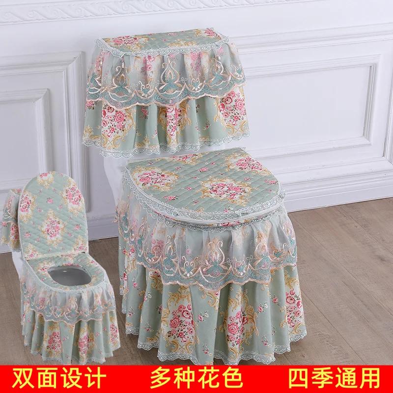 3pcs European Jacquard Toilet Seat Mat Seasonal Universal Lace Toilet Cover Zipper Style Large Skirt Closestool Cover Cushion
3pcs European Jacquard Toilet Seat Mat Seasonal Universal Lace Toilet Cover Zipper Style Large Skirt Closestool Cover Cushion
