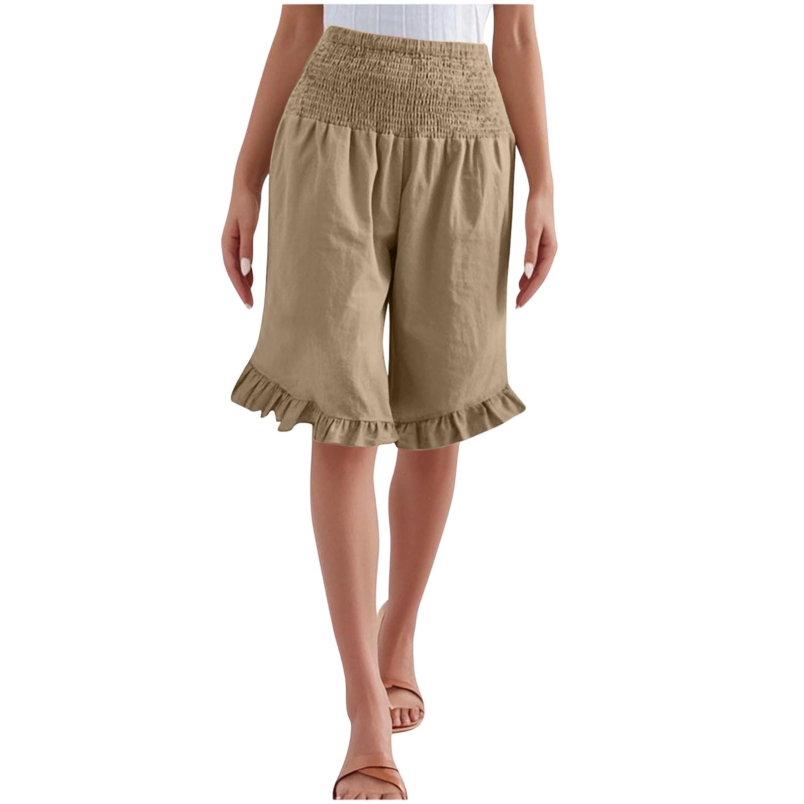 Women s Color High Waisted Pleated Cotton Linen Loose Casual Shorts M хакі
Women s Color High Waisted Pleated Cotton Linen Loose Casual Shorts M хакі