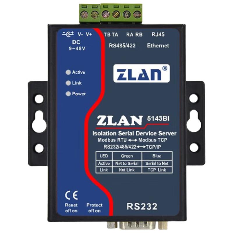 ZLAN ZLAN5143BI Isolated Serial to Ethernet Server
ZLAN ZLAN5143BI Isolated Serial to Ethernet Server