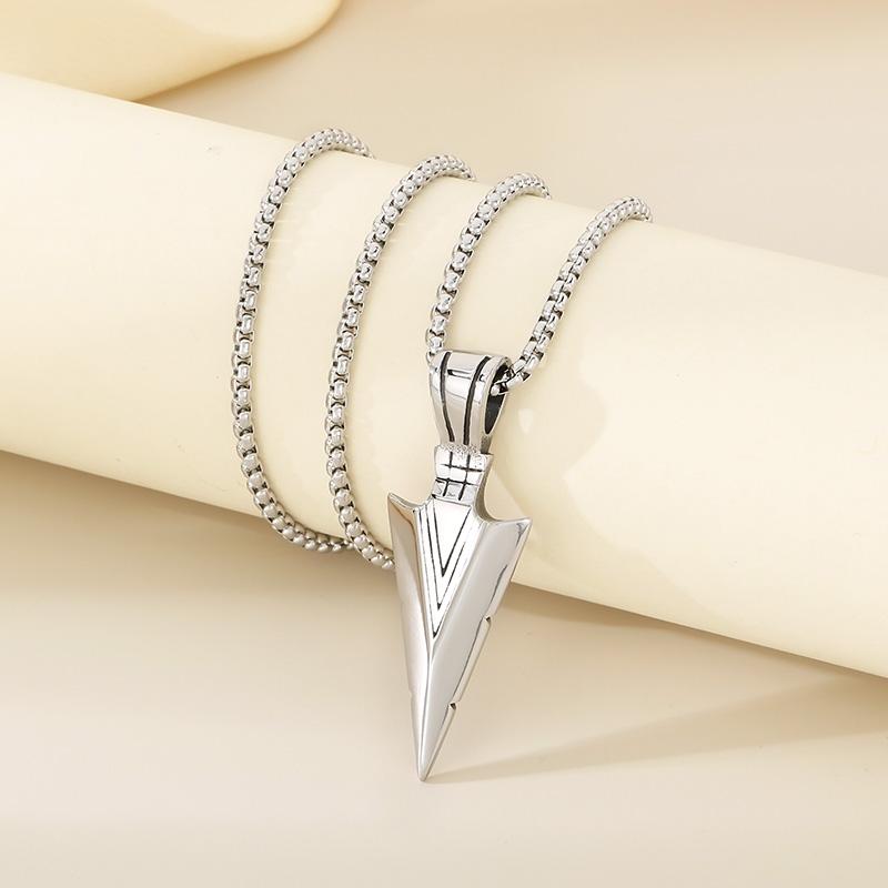 Personalized Stainless Steel Spearhead Pendant Necklace for Men Women Hip Hop Gold Color Long Accessories Rock Trend Jewelry 60cm
Personalized Stainless Steel Spearhead Pendant Necklace for Men Women Hip Hop Gold Color Long Accessories Rock Trend Jewelry 60cm