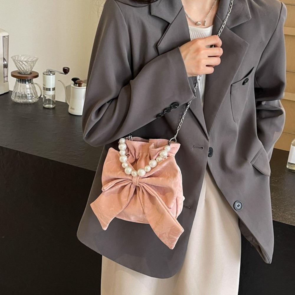 Sweet Drawstring Bucket Bag Elegant Crossbody Bag Portable Big Bowknot Shoulder Bag Ladies серебряный
Sweet Drawstring Bucket Bag Elegant Crossbody Bag Portable Big Bowknot Shoulder Bag Ladies серебряный