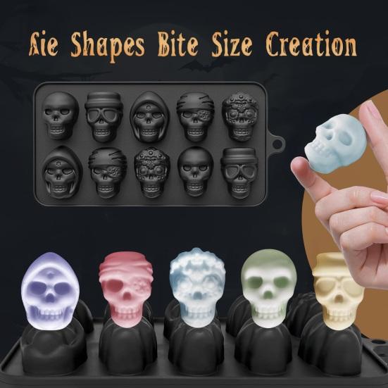 2Pcs Ice Cube Mold 10 Grids Skull Shape Spooky Snacks Halloween Events Molds Food Grade Silicone Easy Demold Baking Mold A
2Pcs Ice Cube Mold 10 Grids Skull Shape Spooky Snacks Halloween Events Molds Food Grade Silicone Easy Demold Baking Mold A