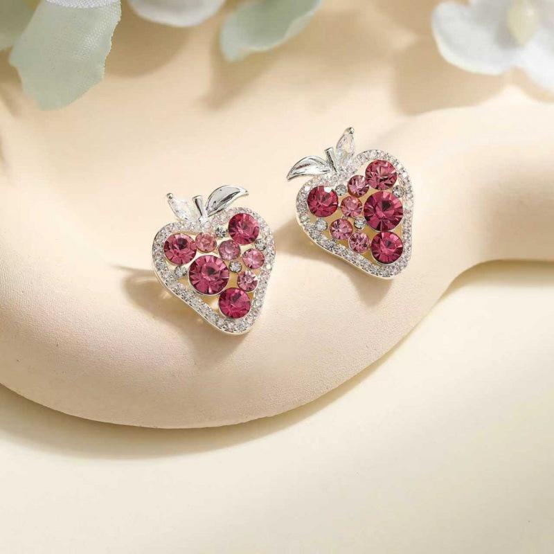 Exquisite Pink Zircon Strawberry Drop Earrings for Women Girls Light Luxury Sweet Cute Stud Earrings Holiday Jewelry Accessories
Exquisite Pink Zircon Strawberry Drop Earrings for Women Girls Light Luxury Sweet Cute Stud Earrings Holiday Jewelry Accessories