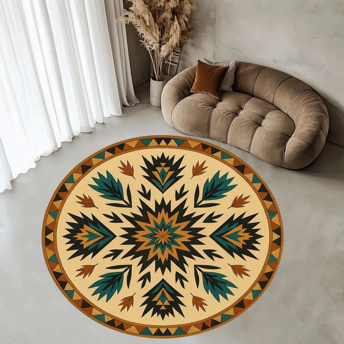 Botanical Rabbit Round Rug, Vintage Brown Hare with Daisies, Round Floral Mat with Ornate Border for Animal Decor or Nature Room 80cm
Botanical Rabbit Round Rug, Vintage Brown Hare with Daisies, Round Floral Mat with Ornate Border for Animal Decor or Nature Room 80cm