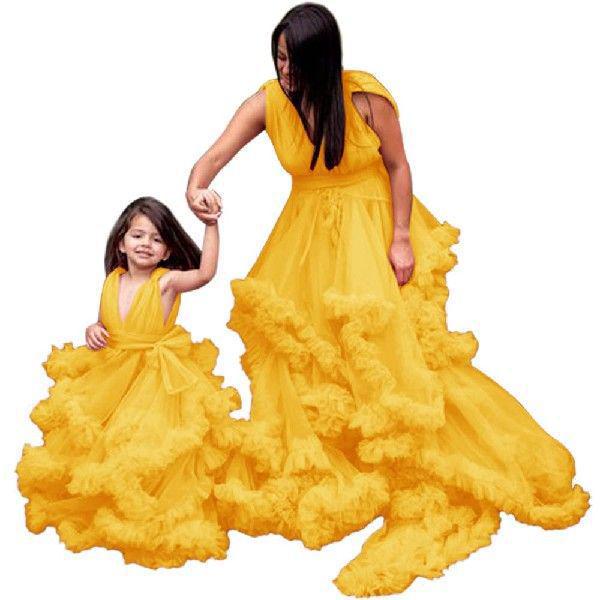 Soft Mesh Parent-Child Deep V Gauze Skirt: Maternity & Children s Evening Gown, Multi-Color Child T3
Soft Mesh Parent-Child Deep V Gauze Skirt: Maternity & Children s Evening Gown, Multi-Color Child T3