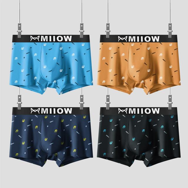 MiiOW, 4 шт., боксеры с принтом, мужское нижнее белье, дышащая внутренняя одежда, мужские боксеры, мужские трусы Cueca, мужские плавки, нижнее белье, мягкое
MiiOW, 4 шт., боксеры с принтом, мужское нижнее белье, дышащая внутренняя одежда, мужские боксеры, мужские трусы Cueca, мужские плавки, нижнее белье, мягкое