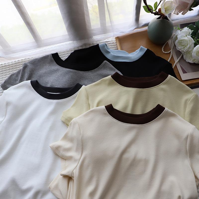 Bi Zheng 2025 Women s Korean Style Color Block Round Neck Short Sleeve T-shirt - Simple and Casual Top One Size хизер серый
Bi Zheng 2025 Women s Korean Style Color Block Round Neck Short Sleeve T-shirt - Simple and Casual Top One Size хизер серый