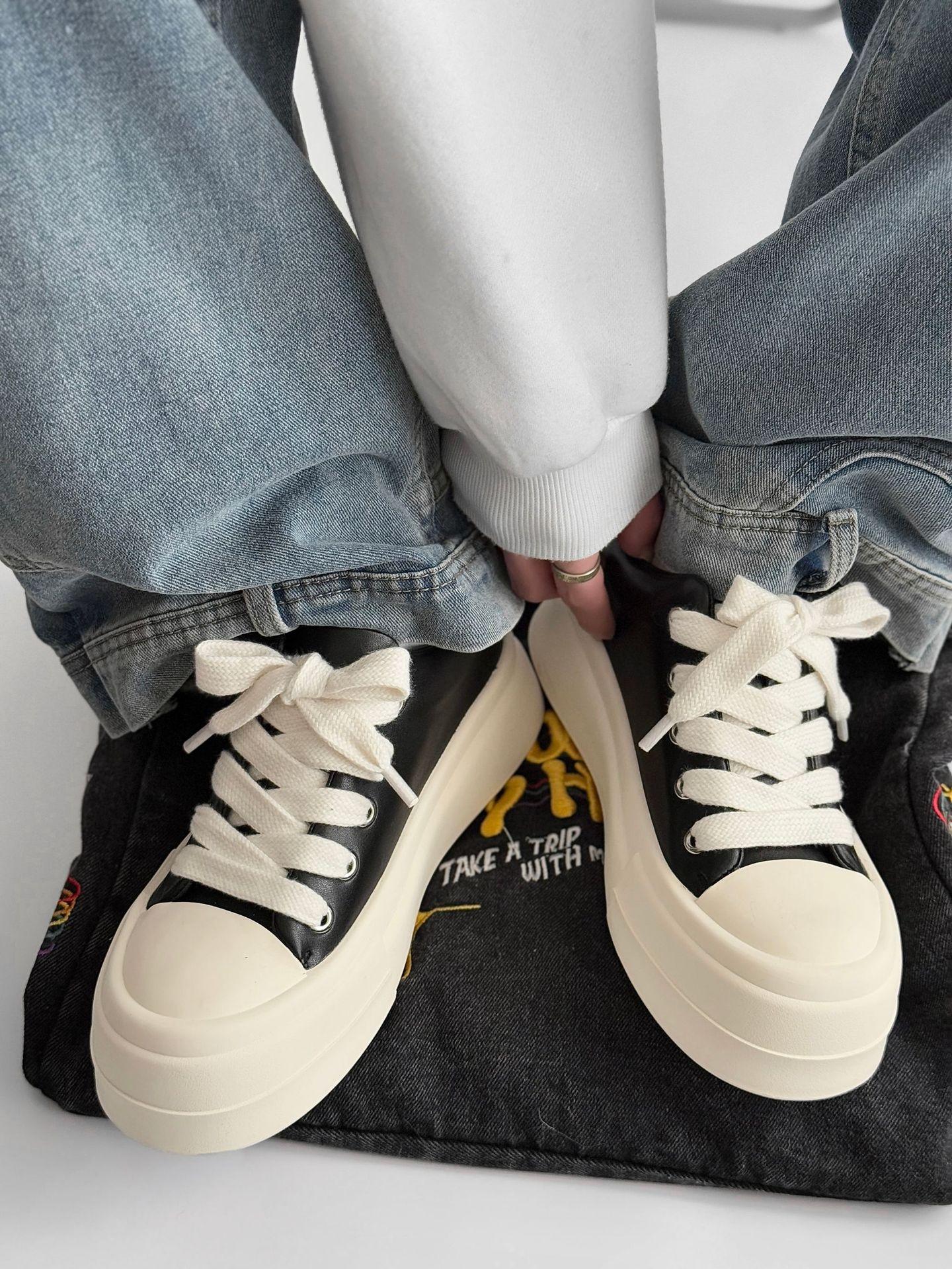 Minimalist big head board shoes men s and women s national tide niche leather thick-soled heightening bread shoes couple casual commuting derby shoes 44
Minimalist big head board shoes men s and women s national tide niche leather thick-soled heightening bread shoes couple casual commuting derby shoes 44