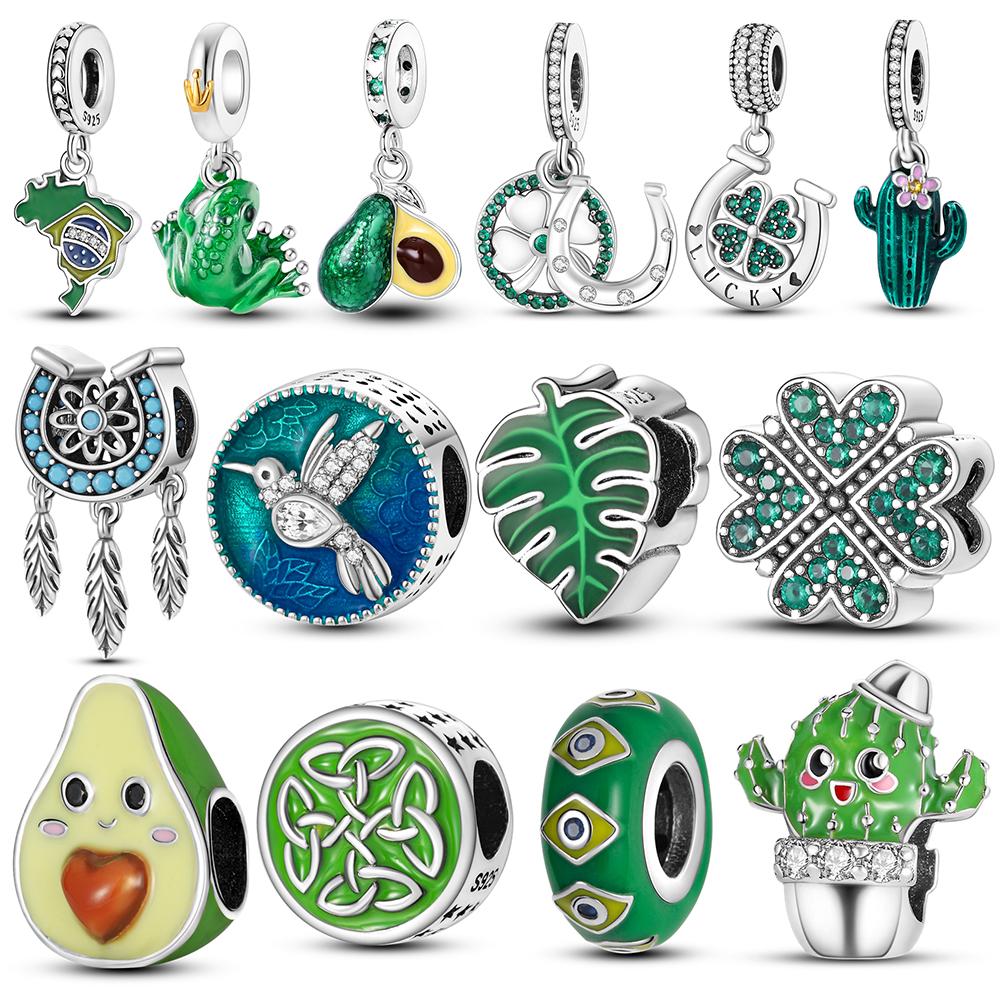 925 Sterling Silver Green Series Charm Fit Original Fashion Bracelet Necklace Brazil Nation Map Pendant Beads Women Jewelry
925 Sterling Silver Green Series Charm Fit Original Fashion Bracelet Necklace Brazil Nation Map Pendant Beads Women Jewelry