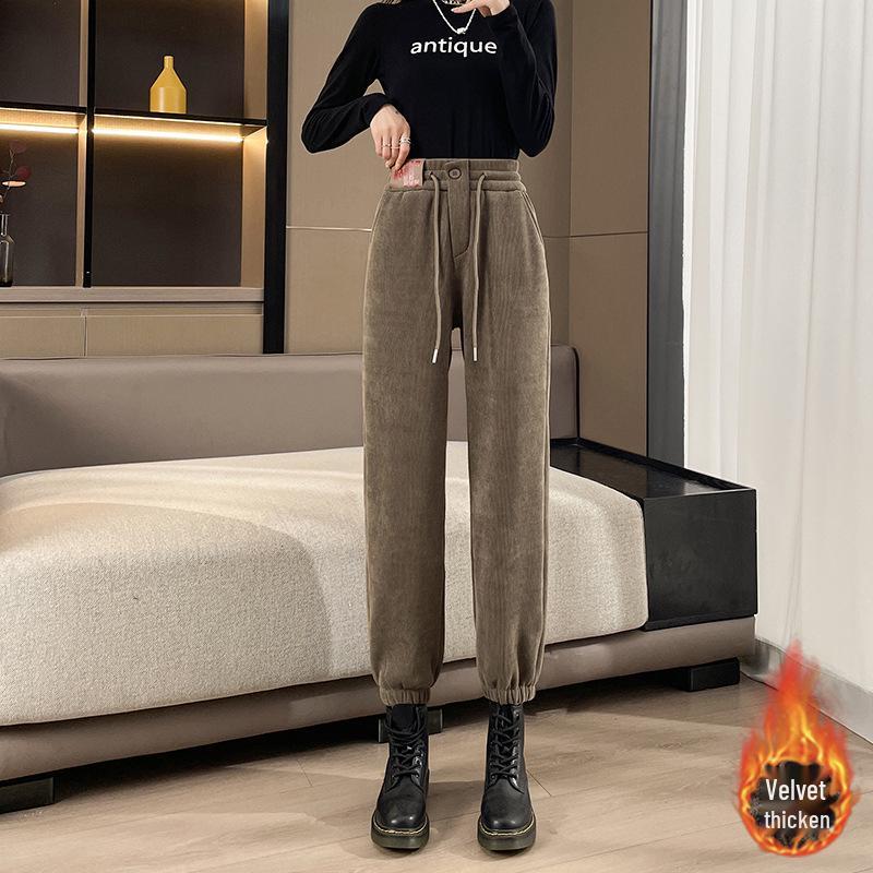 Women s Fleece-Lined High Waist Harem Pants - Thickened Casual Slimming Sport Pants for Autumn/Winter L
Women s Fleece-Lined High Waist Harem Pants - Thickened Casual Slimming Sport Pants for Autumn/Winter L