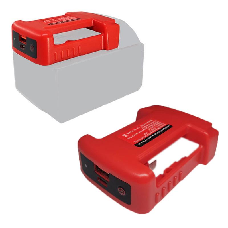 USB-адаптер для быстрой зарядки для литиевой батареи Milwaukee 18 В, портативный USB-адаптер, держатель для стойки с выходом Type-C, быстрая зарядка
USB-адаптер для быстрой зарядки для литиевой батареи Milwaukee 18 В, портативный USB-адаптер, держатель для стойки с выходом Type-C, быстрая зарядка