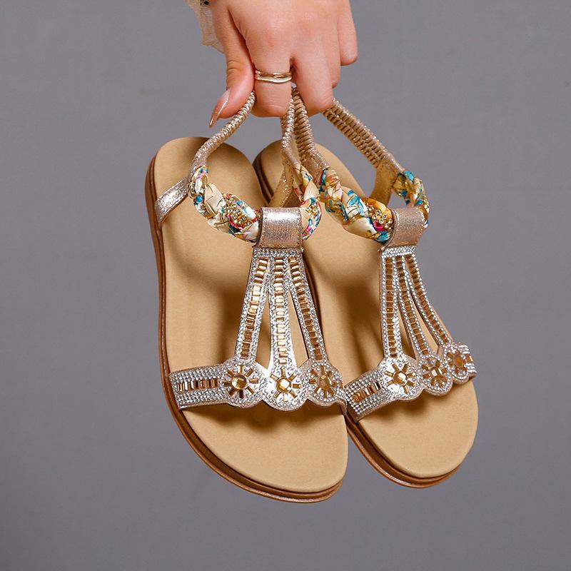 Large size sandals women s summer new bohemian rhinestone elastic beach women s sandals 36
Large size sandals women s summer new bohemian rhinestone elastic beach women s sandals 36