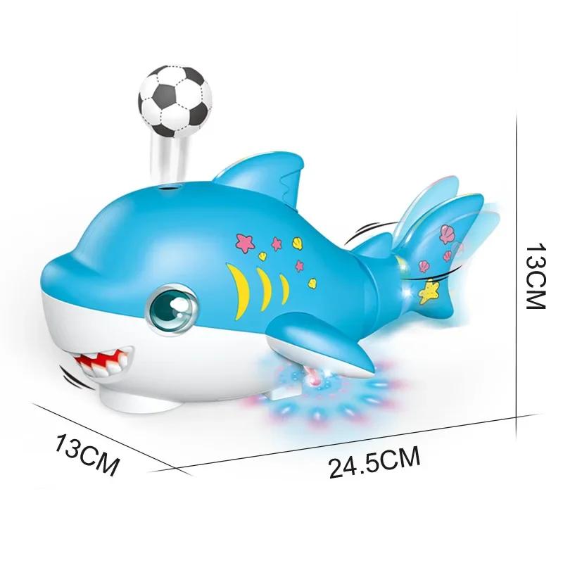 non-toxic Electric Shark Model Car Blowing Ball Robot Swing Tail Led Lights Music Interactive Entertainment Toys for Kids Baby Children
non-toxic Electric Shark Model Car Blowing Ball Robot Swing Tail Led Lights Music Interactive Entertainment Toys for Kids Baby Children