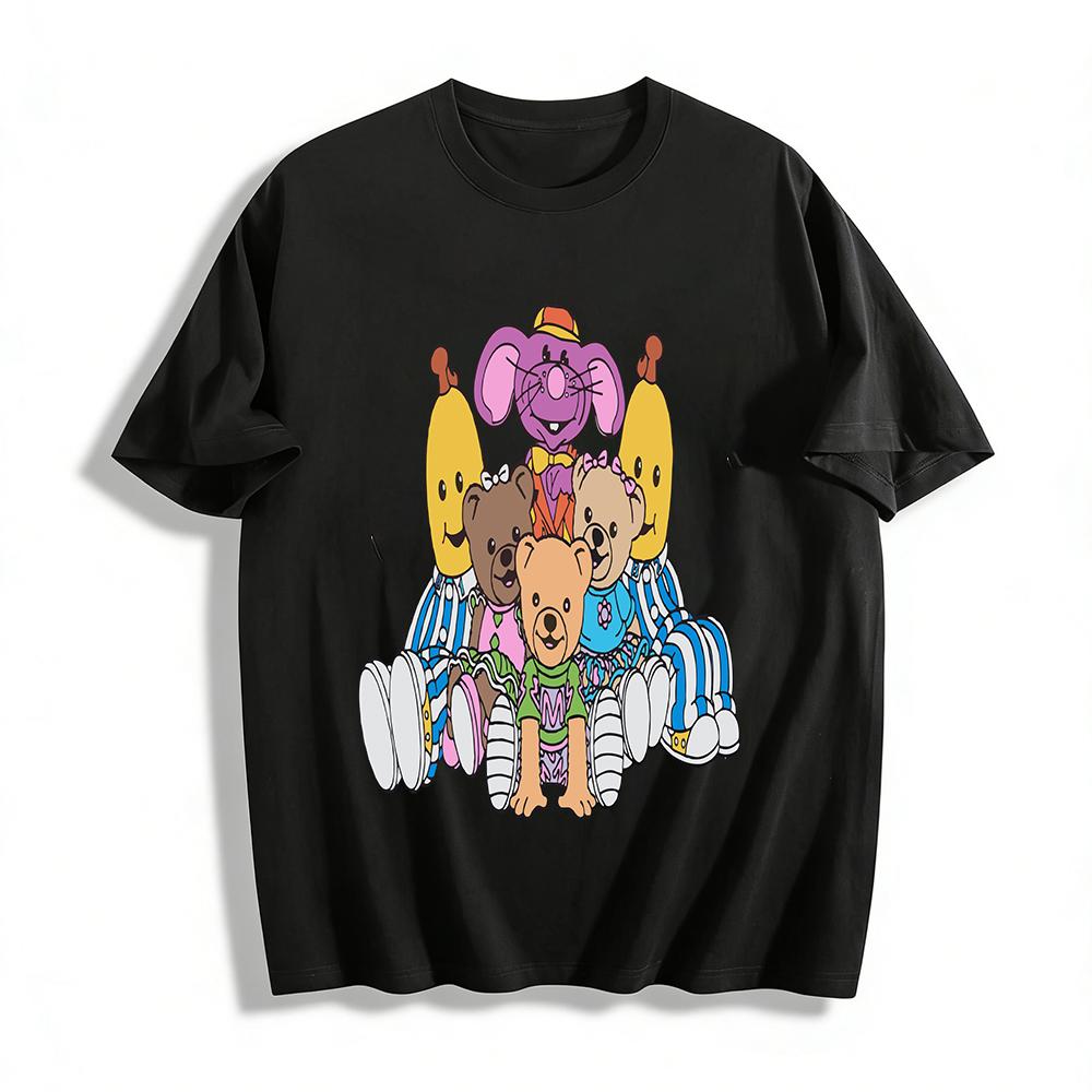 Vintage Cartoon Print Kids Top, Banana Mouse Bear Graphic Unisex Children s Casual T-Shirt Pure cotton T-shirt 6XL
Vintage Cartoon Print Kids Top, Banana Mouse Bear Graphic Unisex Children s Casual T-Shirt Pure cotton T-shirt 6XL