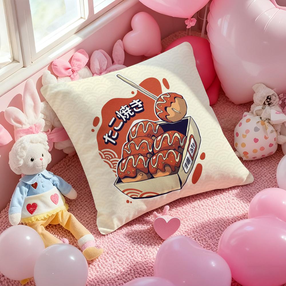 Takoyaki Japanese Food Cushion Cover Pattern Printed Pillowcase for Living Room Sofa Cushion Cover & Bedroom Decor 12x12Inch
Takoyaki Japanese Food Cushion Cover Pattern Printed Pillowcase for Living Room Sofa Cushion Cover & Bedroom Decor 12x12Inch