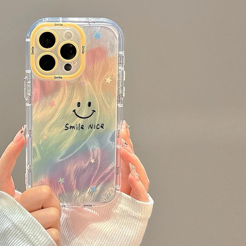 Rainbow Smiley Face Feather Yarn Suitable for Apple 16promax Mobile Phone Case Iphone15/14 Soft Shell 13 Airbag 12 Apple 6
Rainbow Smiley Face Feather Yarn Suitable for Apple 16promax Mobile Phone Case Iphone15/14 Soft Shell 13 Airbag 12 Apple 6