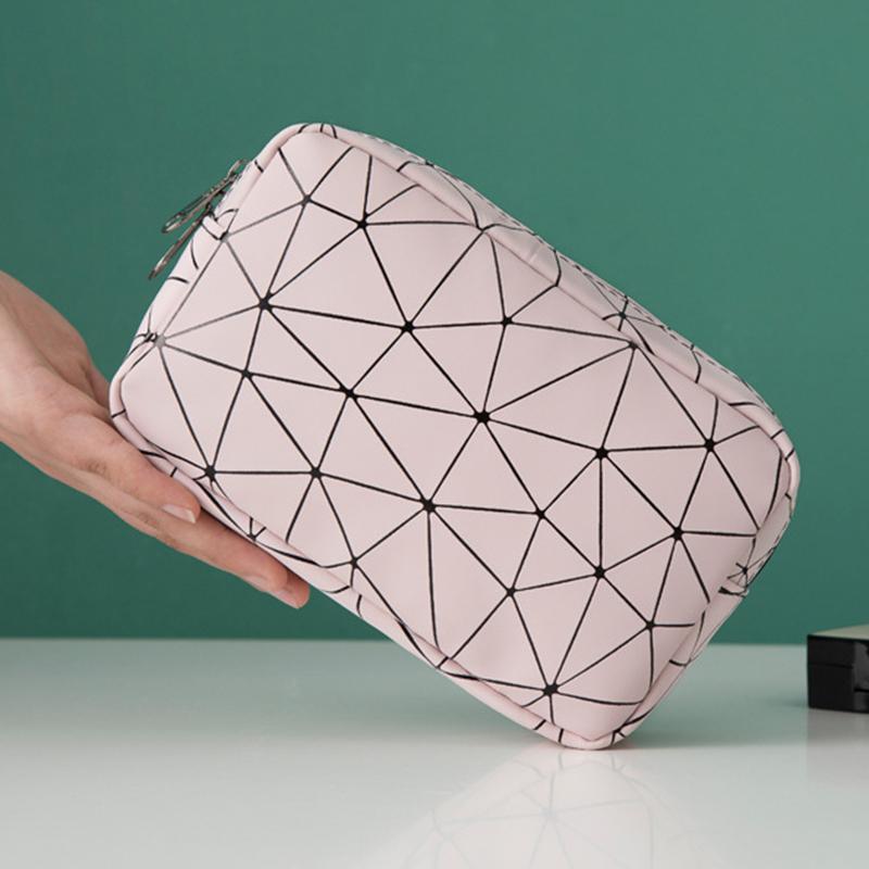 Diamond Pattern Portable Travel Zipper Toiletry Bag PU Leather Cosmetic Storage Bag Pink
Diamond Pattern Portable Travel Zipper Toiletry Bag PU Leather Cosmetic Storage Bag Pink