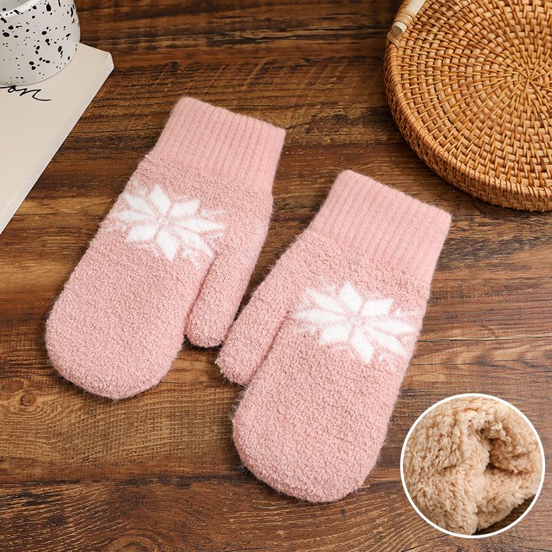 Korean Cute Snowflake Pattern Winter Finger Gloves for Students Thickened Warm and Cold Resistant Plush
Korean Cute Snowflake Pattern Winter Finger Gloves for Students Thickened Warm and Cold Resistant Plush