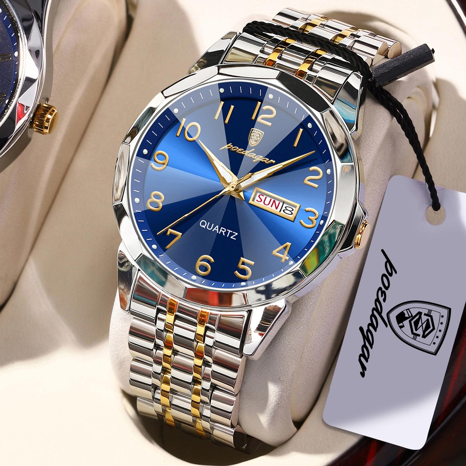 POEDAGAR Top Luxury Men Watch Waterproof Luminous Date Week Quartz Watches Stainless Steel Fashion Casual Male Clock золотий/синій
POEDAGAR Top Luxury Men Watch Waterproof Luminous Date Week Quartz Watches Stainless Steel Fashion Casual Male Clock золотий/синій