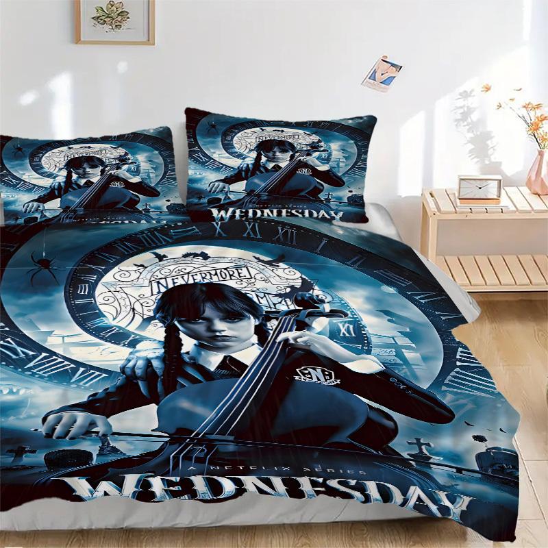 Wednesday Addams Bedding Set Comforter Cover Gift for Bedroom,Includes 1 Cover and 2 Pillowcases, No InsertB524 135x200cm
Wednesday Addams Bedding Set Comforter Cover Gift for Bedroom,Includes 1 Cover and 2 Pillowcases, No InsertB524 135x200cm