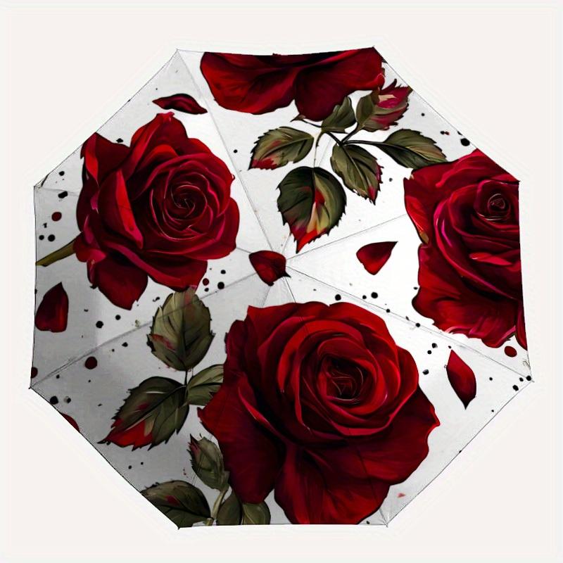 1pc Red Rose Pattern Automatic Open/close, All-Season Portable Folding Umbrella for Friends, Travel, Everyday, Events yy250812220
1pc Red Rose Pattern Automatic Open/close, All-Season Portable Folding Umbrella for Friends, Travel, Everyday, Events yy250812220