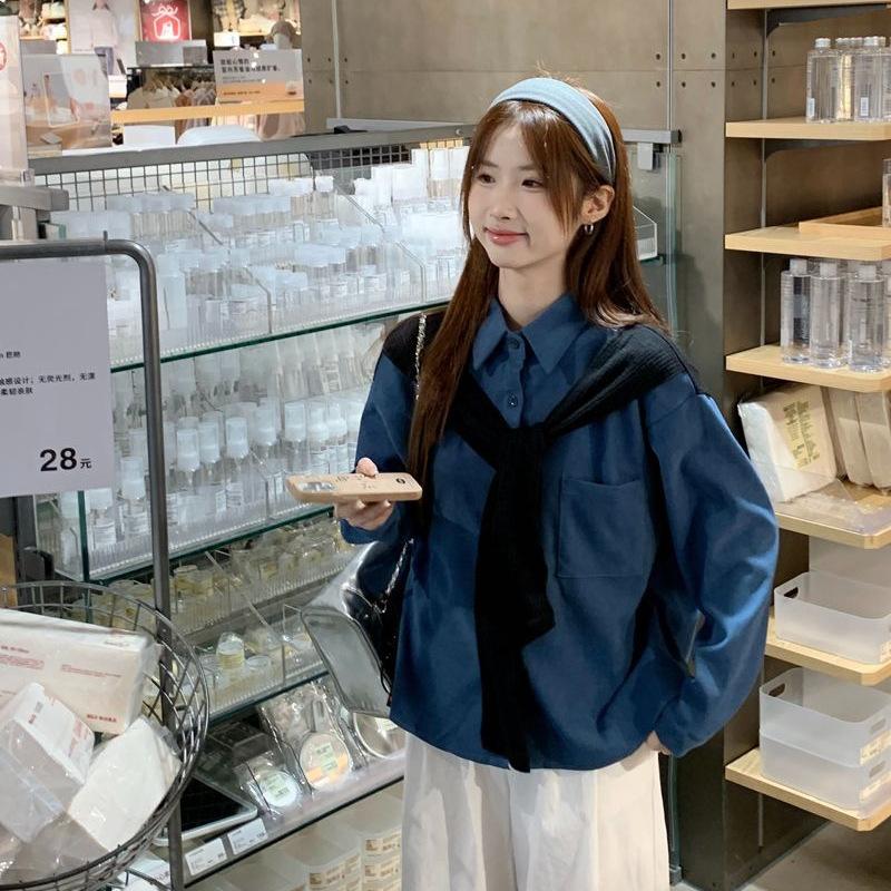 Red Retro Hong Kong Style Fake Two-piece Shawl Shirt for Women In Spring and Autumn New Loose Design Niche Long-sleeved Shirt XXL синій
Red Retro Hong Kong Style Fake Two-piece Shawl Shirt for Women In Spring and Autumn New Loose Design Niche Long-sleeved Shirt XXL синій