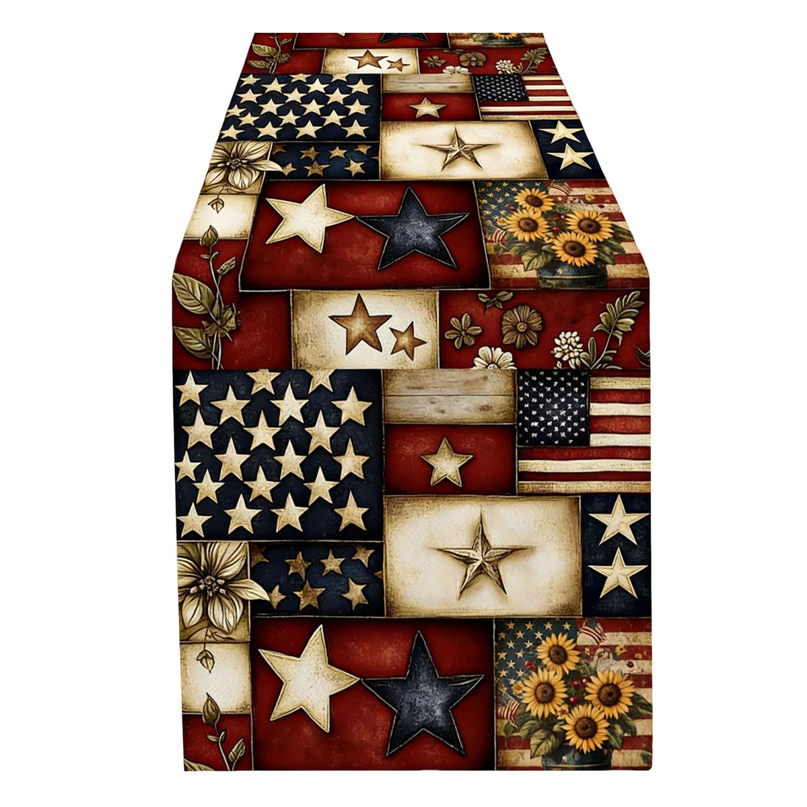 Patriotic Memorial Day Table Decor Patriotic Holiday Theme God Bless America Table Runner for Home Kitchen Holiday Party Decor
Patriotic Memorial Day Table Decor Patriotic Holiday Theme God Bless America Table Runner for Home Kitchen Holiday Party Decor