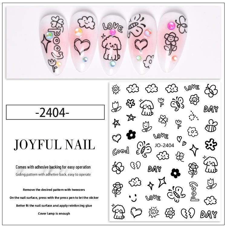 Очаровательные наклейки для ногтей в стиле дудл: Котенок, Щенок, Кролик, Конфетные цвета, Линии и Дизайн в виде вспышки. Самоклеящиеся наклейки.
Очаровательные наклейки для ногтей в стиле дудл: Котенок, Щенок, Кролик, Конфетные цвета, Линии и Дизайн в виде вспышки. Самоклеящиеся наклейки.