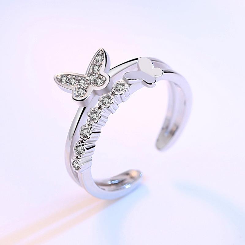 Gold Sliver Color Butterfly Charm Zirconia Cuff Rings For Women Paved Diamond Openable Finger Accessory
Gold Sliver Color Butterfly Charm Zirconia Cuff Rings For Women Paved Diamond Openable Finger Accessory