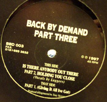 12inch Record BACK BY DEMAND - Part Three BBD003 Not On Label 1997 UK Dance & Electronica Used
12inch Record BACK BY DEMAND - Part Three BBD003 Not On Label 1997 UK Dance & Electronica Used