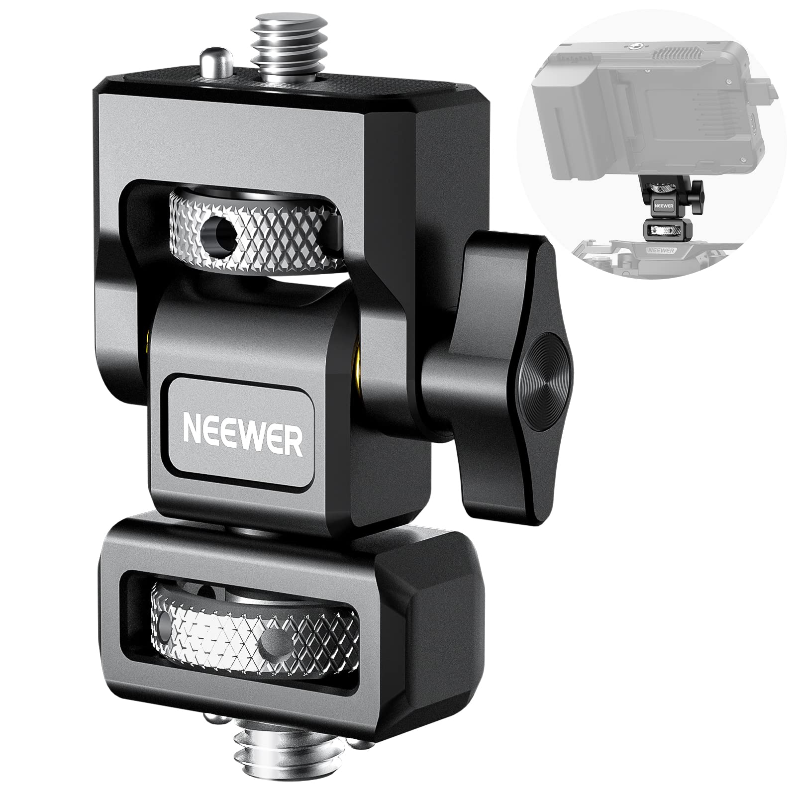 NEEWER Camera Monitor Mount with ARRI Locating Thumb Screw for and Rotation Tilt Damping Compatible with Compatible with NEEWER MA004 3/8 5 7
NEEWER Camera Monitor Mount with ARRI Locating Thumb Screw for and Rotation Tilt Damping Compatible with Compatible with NEEWER MA004 3/8 5 7