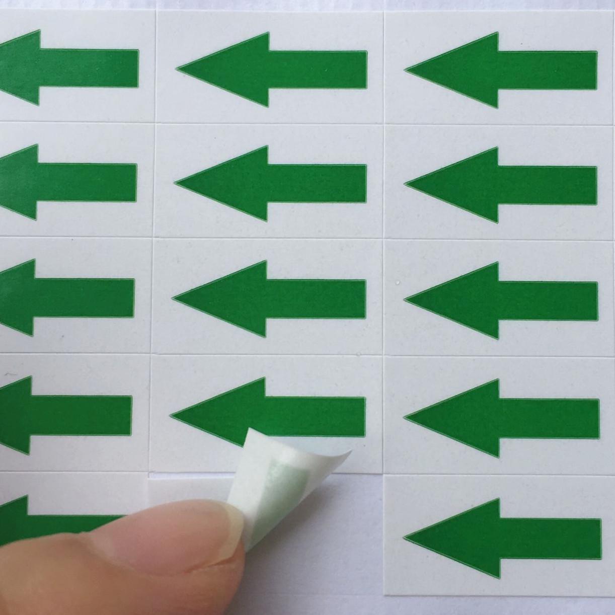 Съемная наклейка со стрелкой направления подачи газа для многократного использования