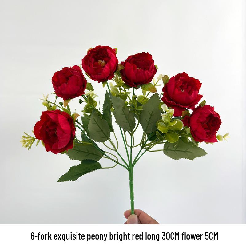 Exquisite Non-Fading Peony Bouquet - 6 Forks, Realistic Artificial Flowers for Outdoor Garden or Wedding Decor
Exquisite Non-Fading Peony Bouquet - 6 Forks, Realistic Artificial Flowers for Outdoor Garden or Wedding Decor