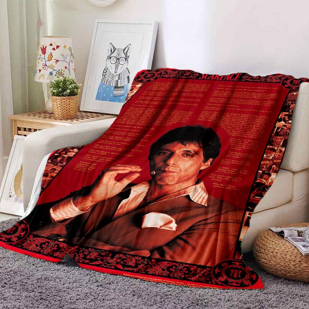 1pc Scarface-Inspired Flannel Blanket - Soft Cozy All-Season Throw for Bedroom, Sofa, Camping, Travel - Perfect Gift for Movie FansB51 80cmx120cm(31inx47in)
1pc Scarface-Inspired Flannel Blanket - Soft Cozy All-Season Throw for Bedroom, Sofa, Camping, Travel - Perfect Gift for Movie FansB51 80cmx120cm(31inx47in)