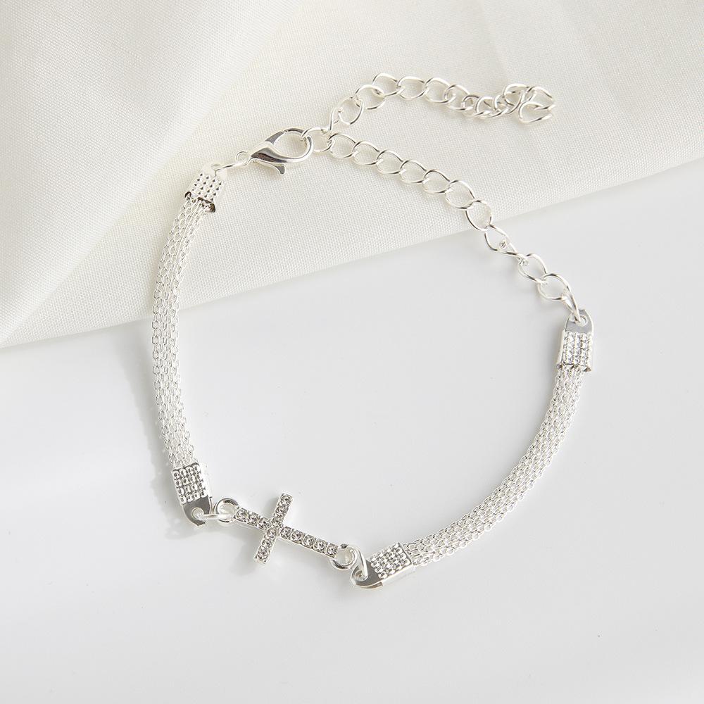 Adjustable Chain Bracelet Elegant Full Bracelet Cross Bracelet Sparkling For Special Occasions Gifts For Men Gifts For Women серебряный
Adjustable Chain Bracelet Elegant Full Bracelet Cross Bracelet Sparkling For Special Occasions Gifts For Men Gifts For Women серебряный