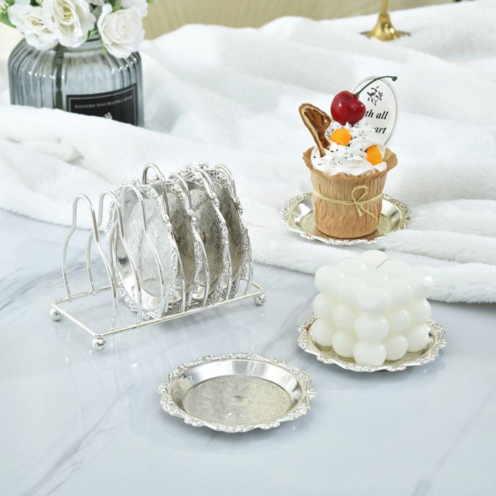 Creative Fruit Plate Set Exquisite Pastry Display Plate Desktop Ornament Coasters Food срібний
Creative Fruit Plate Set Exquisite Pastry Display Plate Desktop Ornament Coasters Food срібний