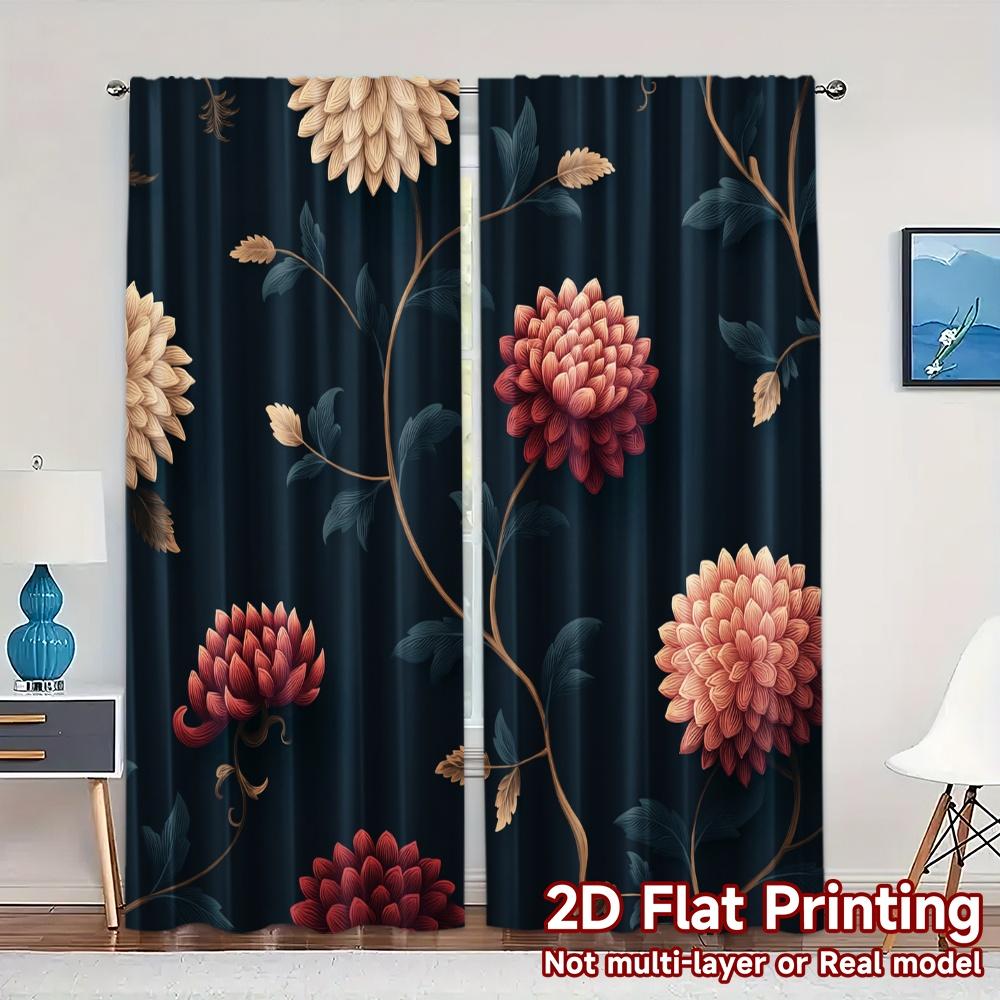 Flat Printing Curtains Without Rod Floral Elegance Navy Women Is Day Holiday Durable Polyester Set Of 2 Made W100*H70(CM)-Rod Pocket&1PCS
Flat Printing Curtains Without Rod Floral Elegance Navy Women Is Day Holiday Durable Polyester Set Of 2 Made W100*H70(CM)-Rod Pocket&1PCS