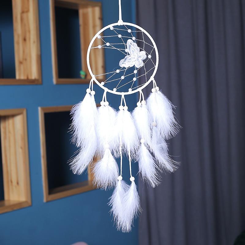 Nordic White Feathers Dream Catcher Wall Hanging Handmade Wind Chimes Home Decorations Bedroom Ornaments For Girls Holiday Gifts білий
Nordic White Feathers Dream Catcher Wall Hanging Handmade Wind Chimes Home Decorations Bedroom Ornaments For Girls Holiday Gifts білий