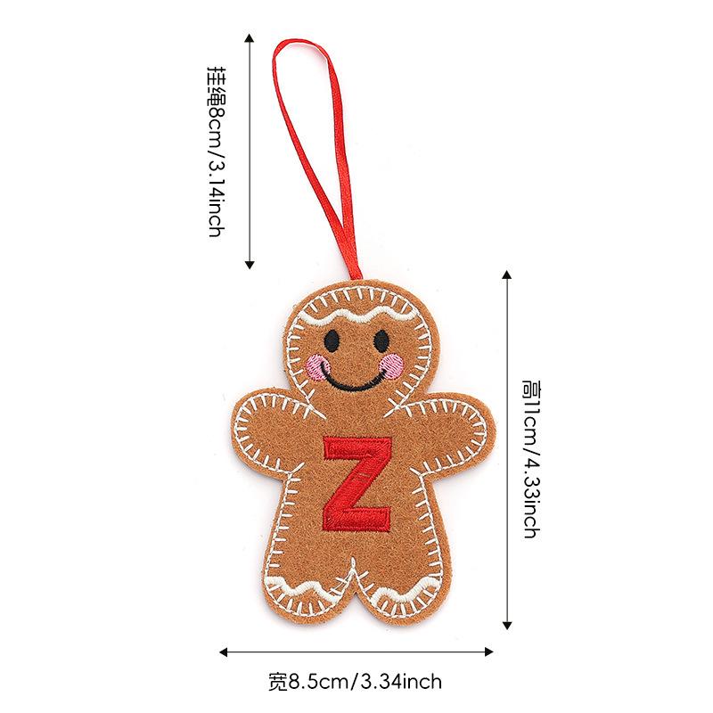Christmas Gingerbread Man Pendant Xmas Tree Hanging Ornament with Letters Navidad Decoration for Home New Year Gift
Christmas Gingerbread Man Pendant Xmas Tree Hanging Ornament with Letters Navidad Decoration for Home New Year Gift