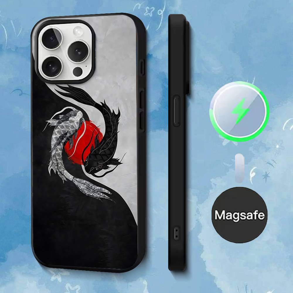 Koi Carp Fish Yin Yang Art Phone Case For iPhone 17,16,15,14,13,12,11,Pro,Max,Plus,Mini,SE4,E Magnetic Magsafe Wireless Charging iPhone12PROMAX
Koi Carp Fish Yin Yang Art Phone Case For iPhone 17,16,15,14,13,12,11,Pro,Max,Plus,Mini,SE4,E Magnetic Magsafe Wireless Charging iPhone12PROMAX