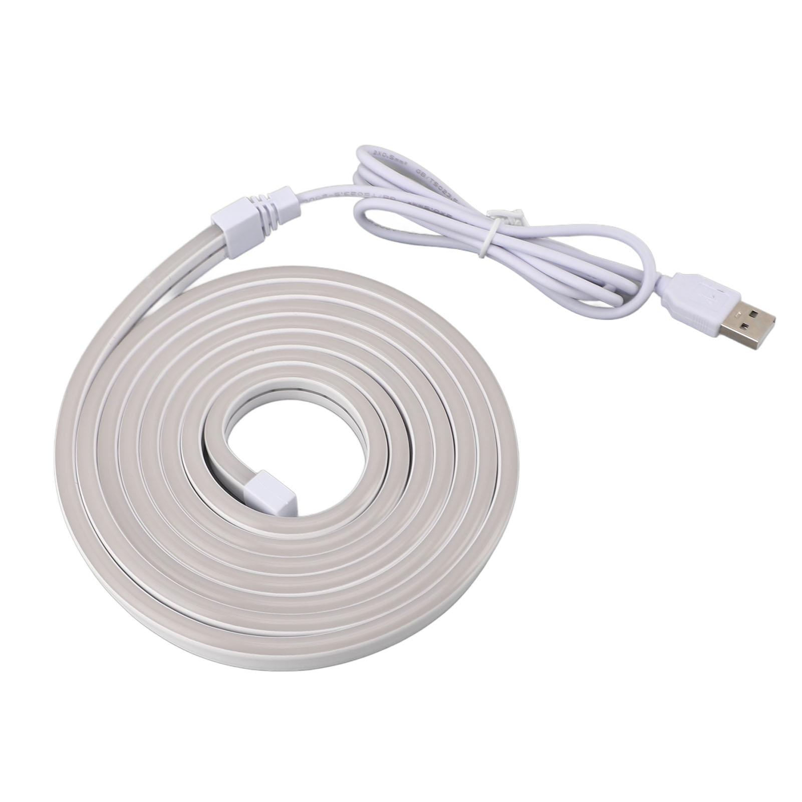 Neon Rope Light 6.5ft Strip Light USB Powered Waterproof Silicone White Lighting Flexible LED Light
Neon Rope Light 6.5ft Strip Light USB Powered Waterproof Silicone White Lighting Flexible LED Light