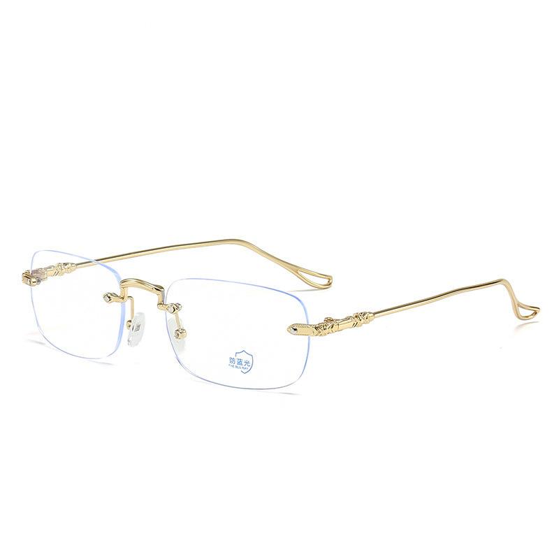 Photosensitive Lenses Color-Changing Business Rimless Glasses Men And Women Anti-Blue Flat Glasses Middle-Aged And Elderly High Definition Reading presbyopia+400 degrees
Photosensitive Lenses Color-Changing Business Rimless Glasses Men And Women Anti-Blue Flat Glasses Middle-Aged And Elderly High Definition Reading presbyopia+400 degrees