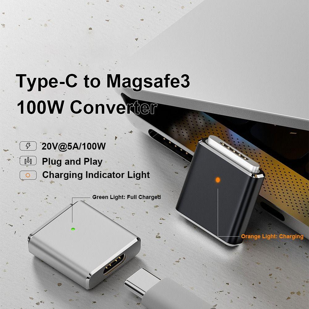 Magnetic Charging Cable Adapter USB Type-C to Magsafe 3 Converter for MacBook Air/Pro 14 16
Magnetic Charging Cable Adapter USB Type-C to Magsafe 3 Converter for MacBook Air/Pro 14 16