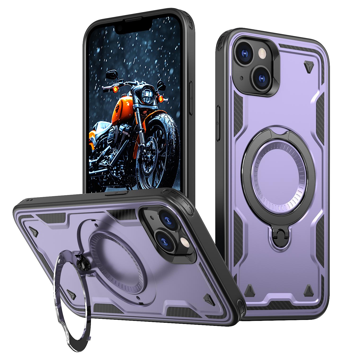 For iPhone 14/13 Case Compatible with MagSafe Military Protection PC+TPU Kickstand Phone Cover Purple
For iPhone 14/13 Case Compatible with MagSafe Military Protection PC+TPU Kickstand Phone Cover Purple