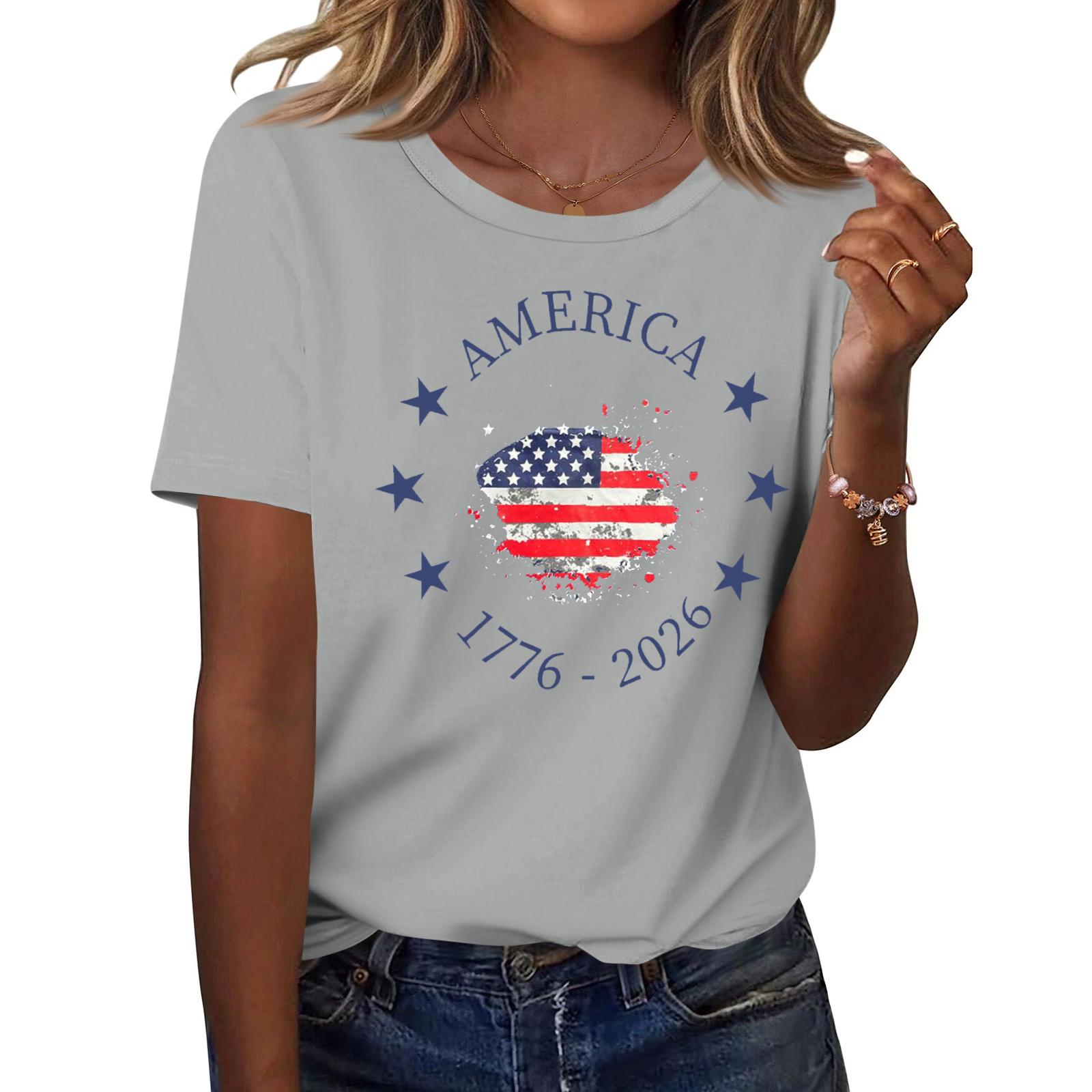 Women s Fashion Casual Printed Short Sleeve Round Neck Pullover Tops L
Women s Fashion Casual Printed Short Sleeve Round Neck Pullover Tops L