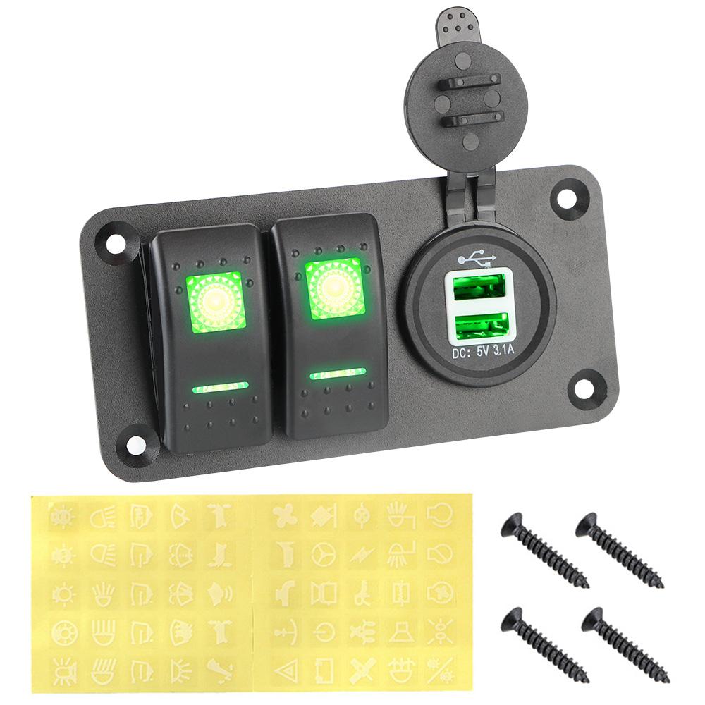 Car Charger Circuit Control Interior Parts Socket Switch for Car Marine Ship 12-24V LED Rocker Switch Panel Dual USB Port зелёный
Car Charger Circuit Control Interior Parts Socket Switch for Car Marine Ship 12-24V LED Rocker Switch Panel Dual USB Port зелёный