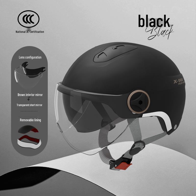 3C Certified Universal Electric Vehicle Half Helmet for Men & Women - All-Season Safety Helmet for Bicycles & Motorcycles
3C Certified Universal Electric Vehicle Half Helmet for Men & Women - All-Season Safety Helmet for Bicycles & Motorcycles