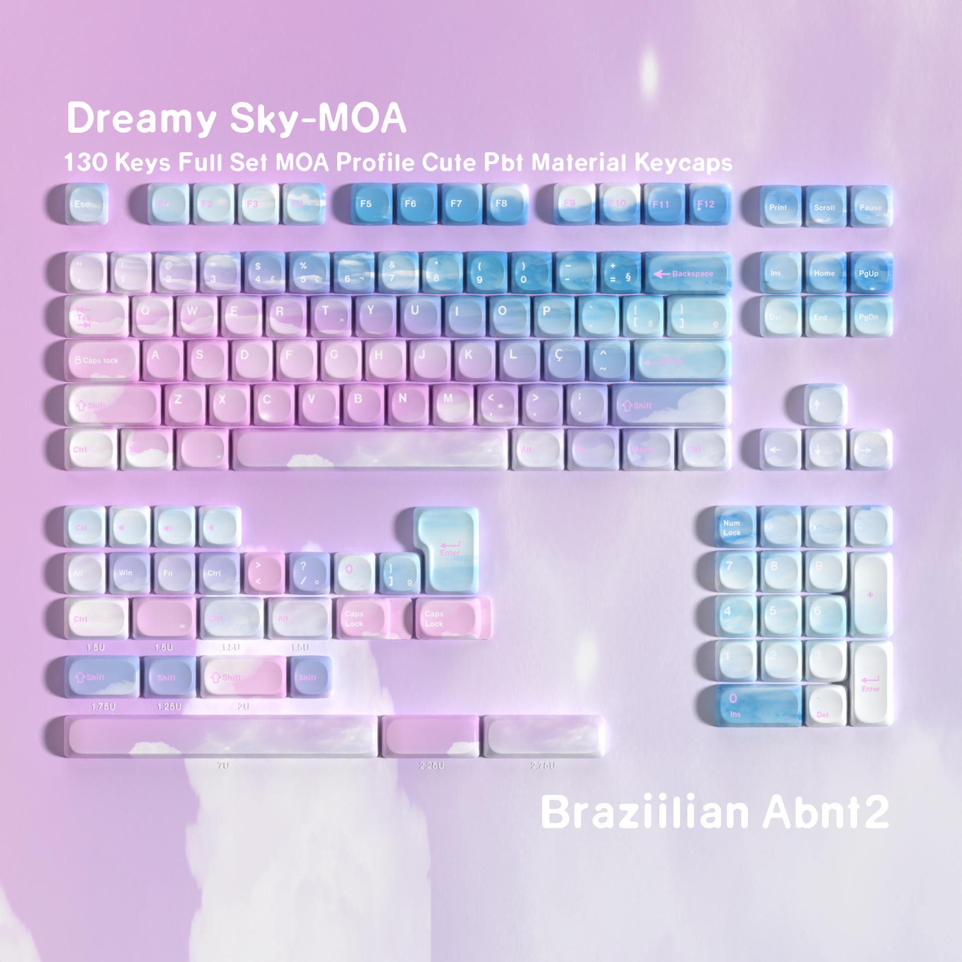 MOA Sky PBT Dye-Sub Keycaps: Arabic, Korean, German, French, Spanish, Brazilian, Russian, Minority Languages
MOA Sky PBT Dye-Sub Keycaps: Arabic, Korean, German, French, Spanish, Brazilian, Russian, Minority Languages