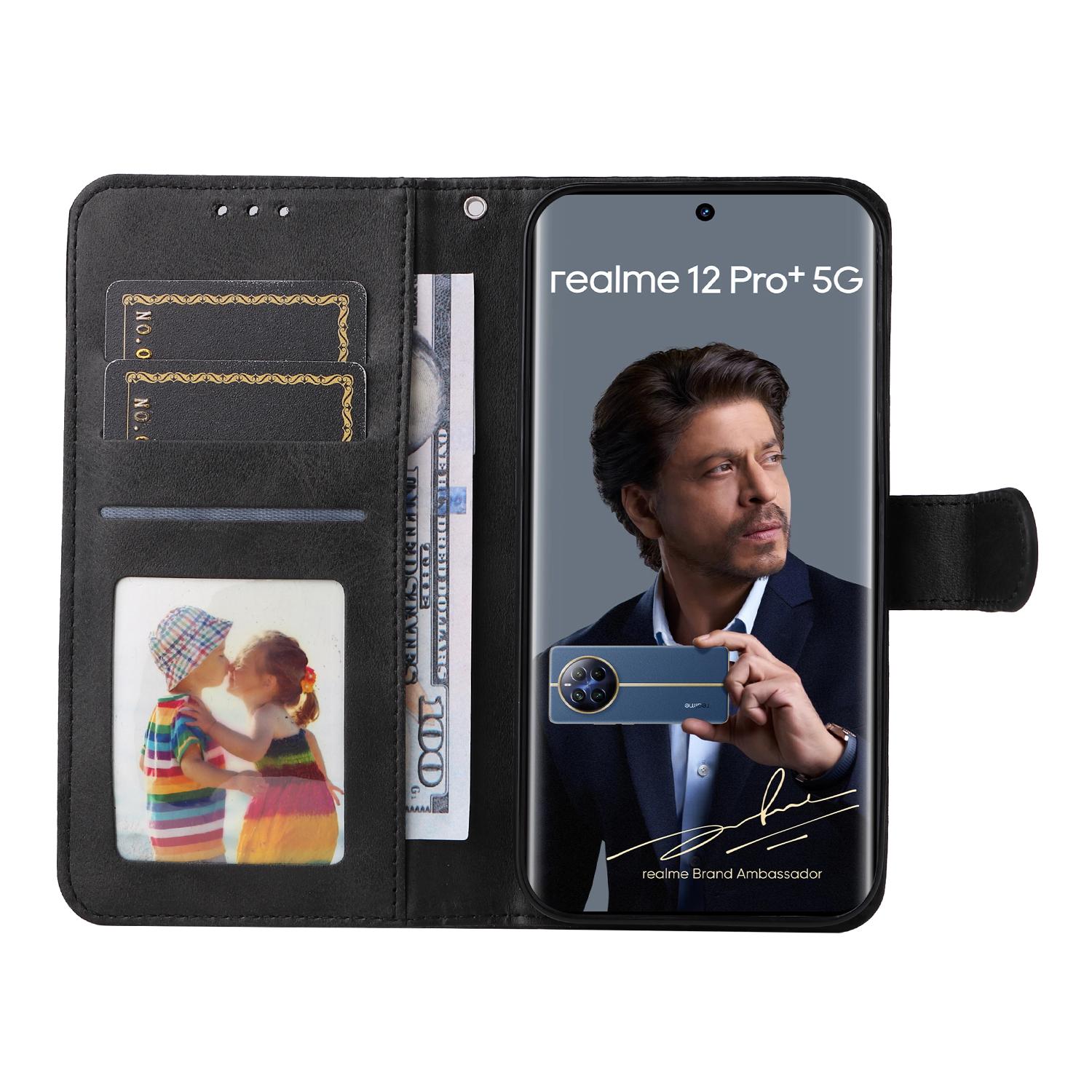 For Realme 12 Pro 5G/12 Pro+ 5G Case Leather Folding Stand Phone Cover with 3 Card Holder Black
For Realme 12 Pro 5G/12 Pro+ 5G Case Leather Folding Stand Phone Cover with 3 Card Holder Black